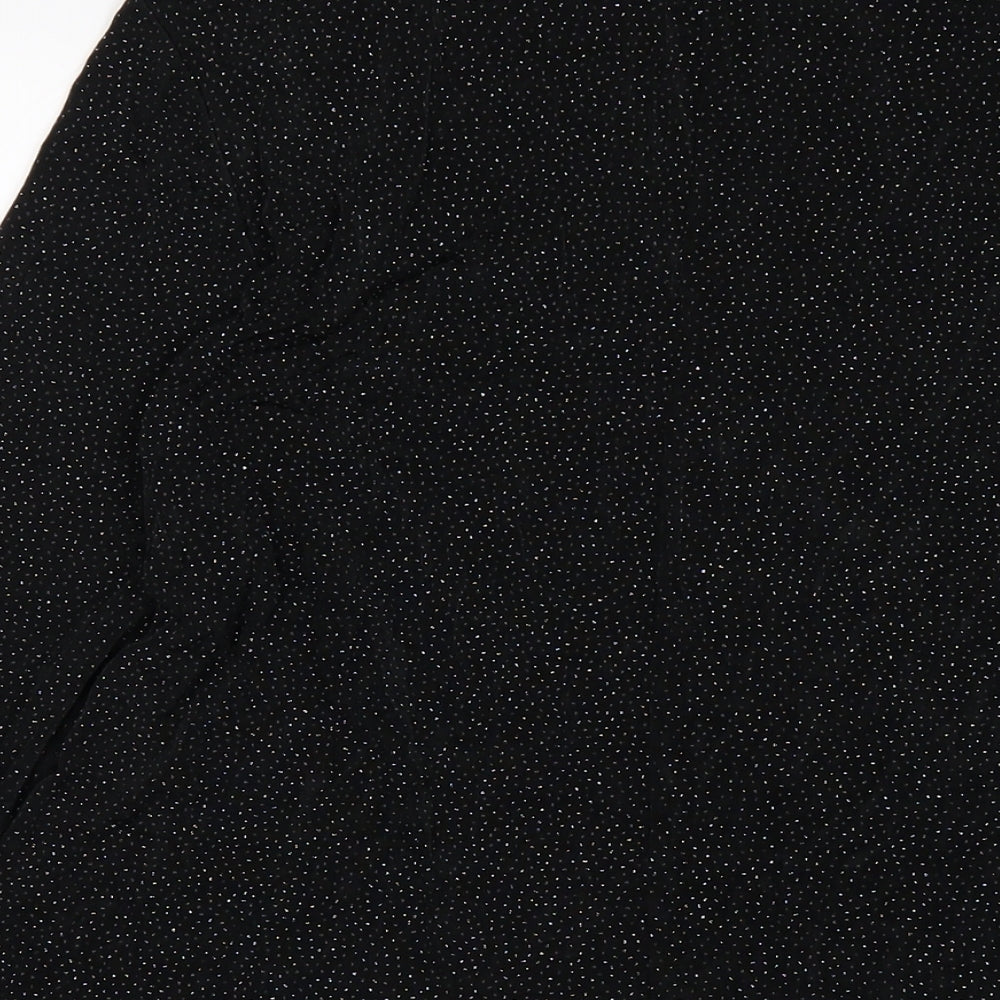 Dorothy Perkins Womens Black Acetate A-Line Size 18 Round Neck Pullover