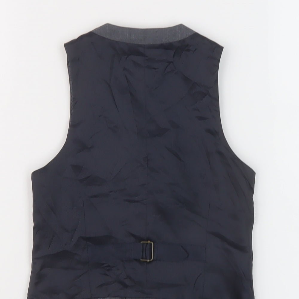 Finest Quality Boys Grey Jacket Waistcoat Size 4 Years Button