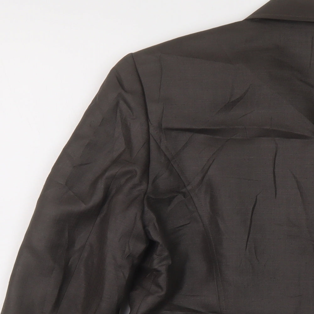 Precis Womens Brown Jacket Size 12 Button