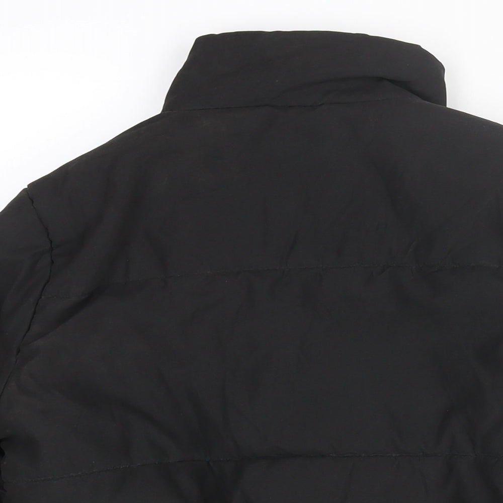 PRETTYLITTLETHING Womens Black Puffer Jacket Jacket Size 6 Zip