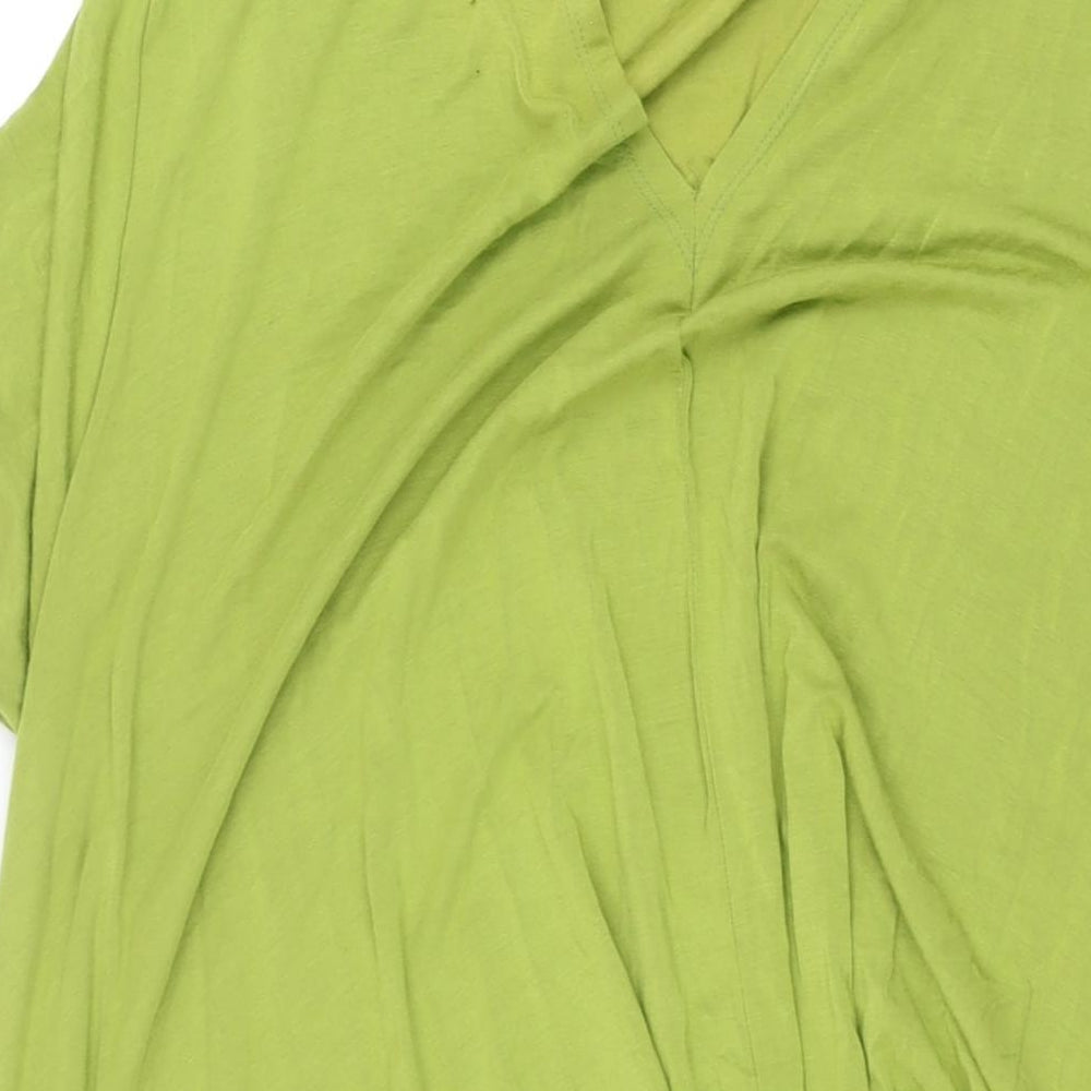 Antthony Womens Green Viscose Shift Size XL Round Neck Pullover