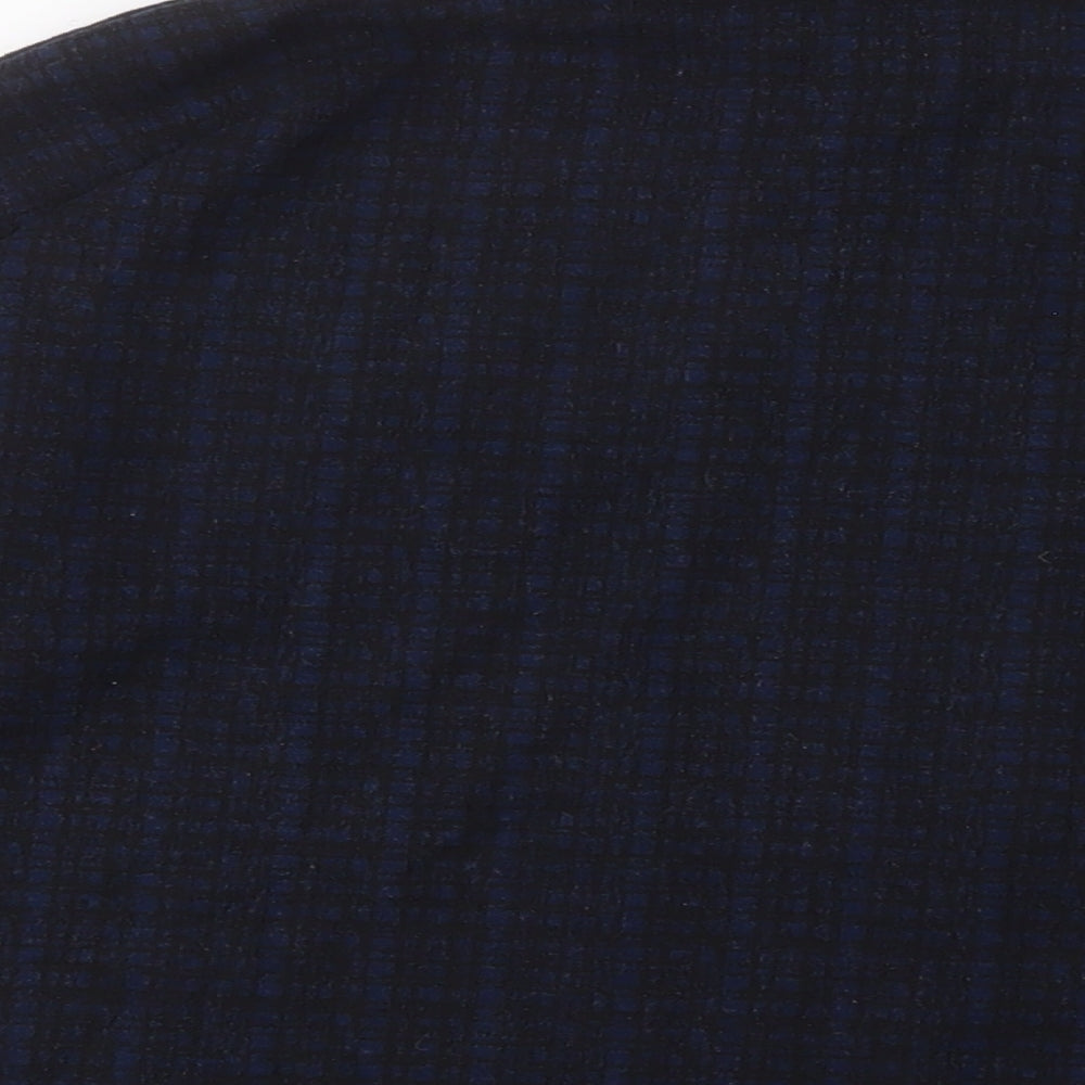 NEXT Womens Blue Plaid Polyester Pullover Sweatshirt Size 20 Pullover