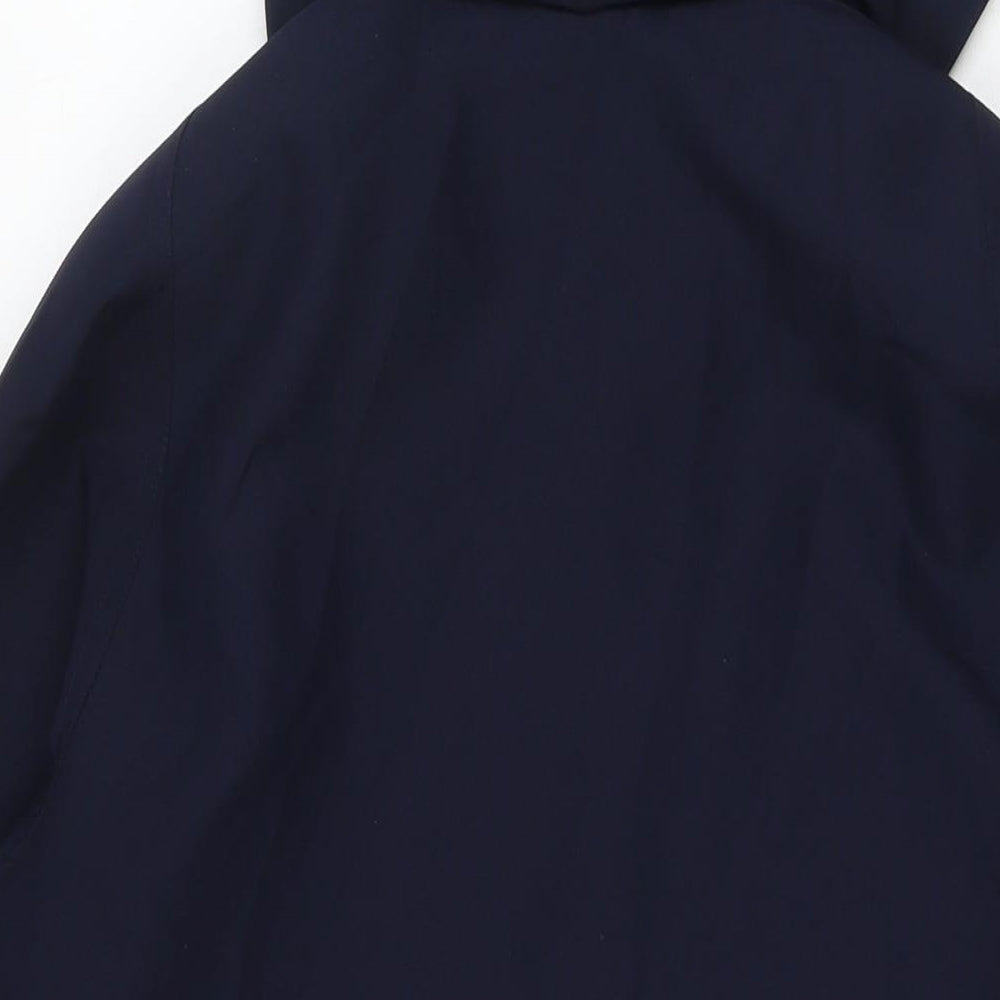 David Barry Womens Blue Parka Jacket Size 10 Zip