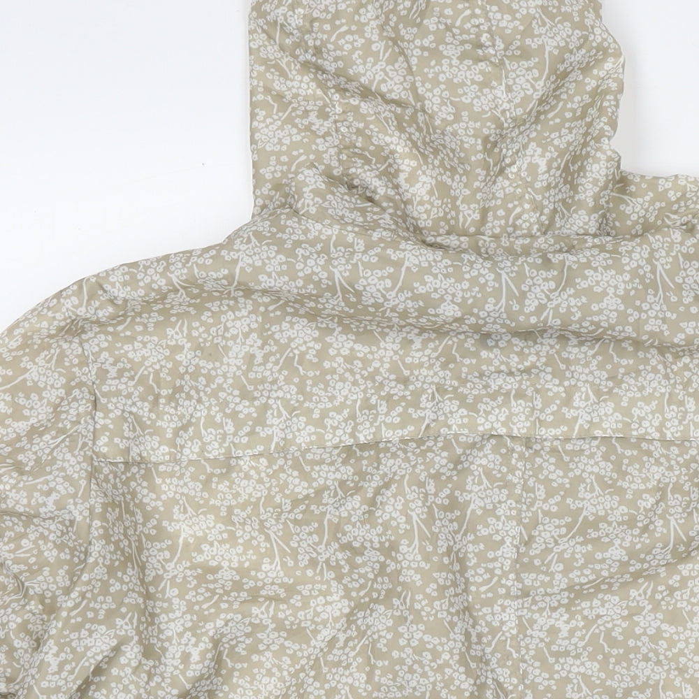 Marks & Spencer Womens Beige Floral Jacket Size XL Zip
