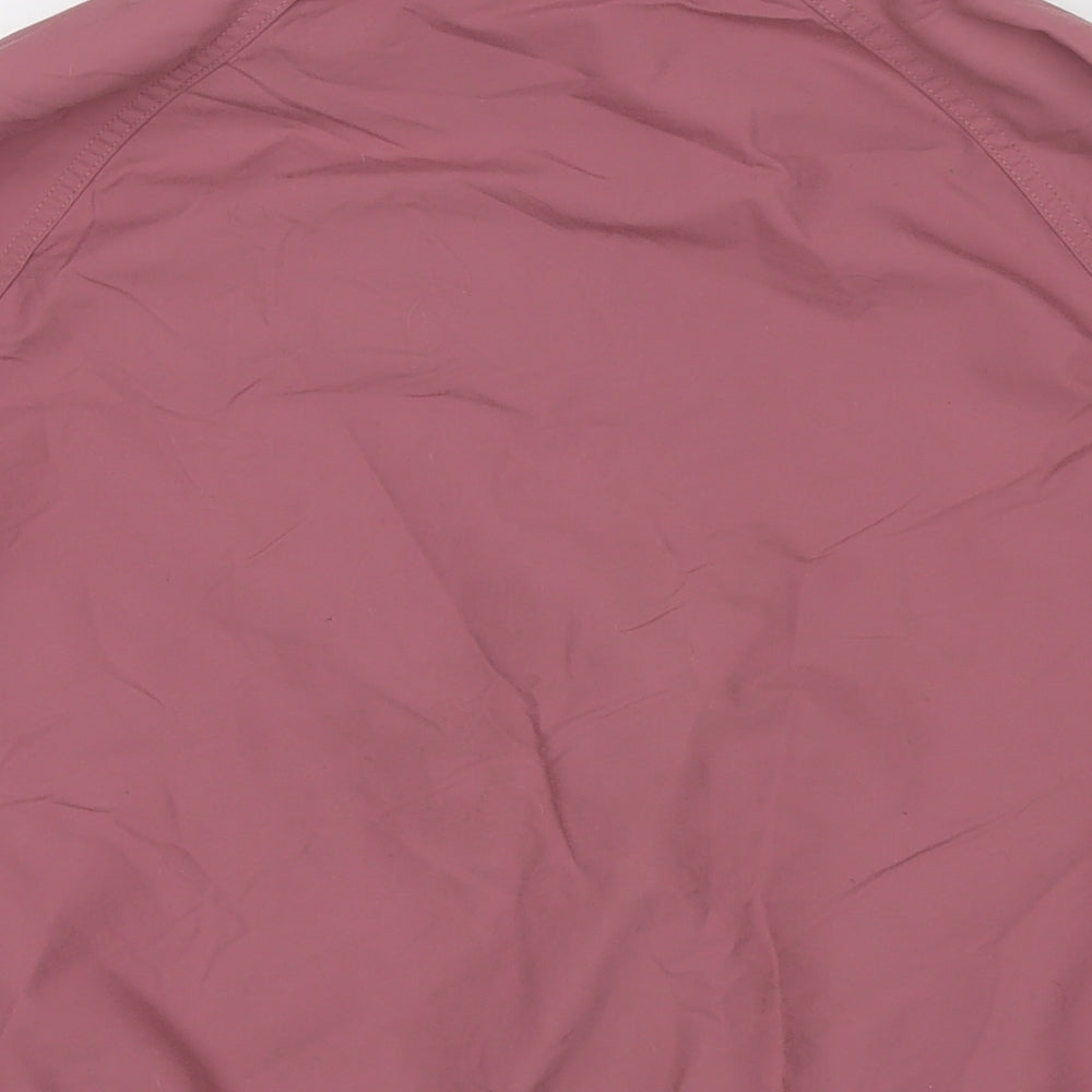 Brand and care label for Maine New England women’s pink bomber jacket jacket, size M, zip