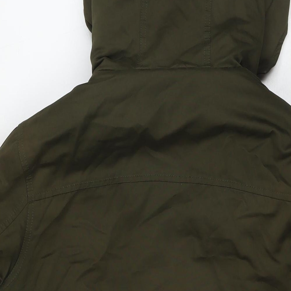 NEXT Mens Green Parka Jacket Size XS Zip