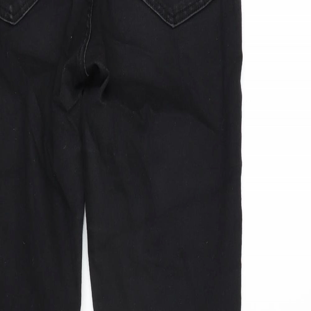 JDY Womens Black Cotton Blend Tapered Jeans Size 30 in L34 in Regular Zip