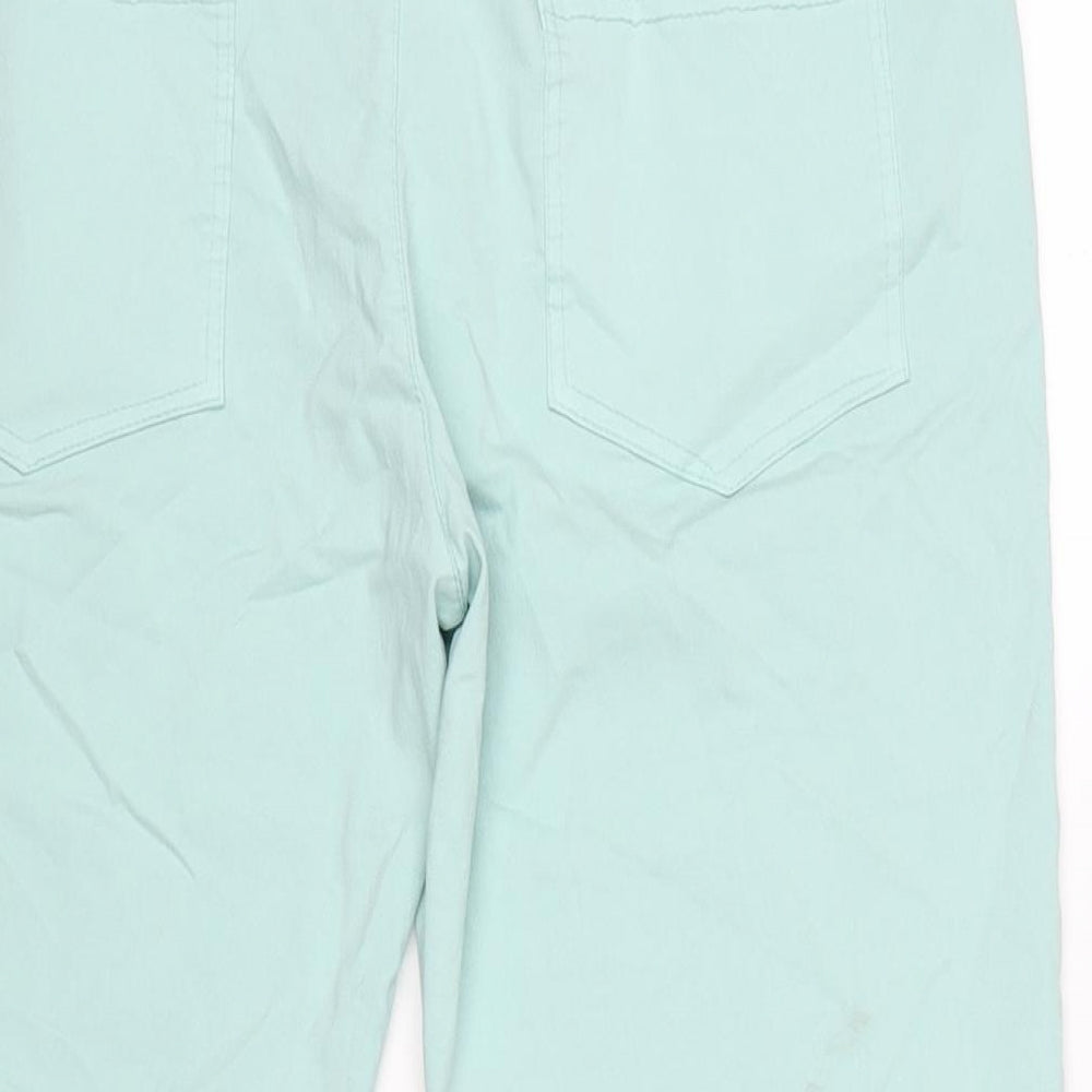 Made in Italy Womens Green Viscose Trousers Size 30 in L25.5 in Regular Tie