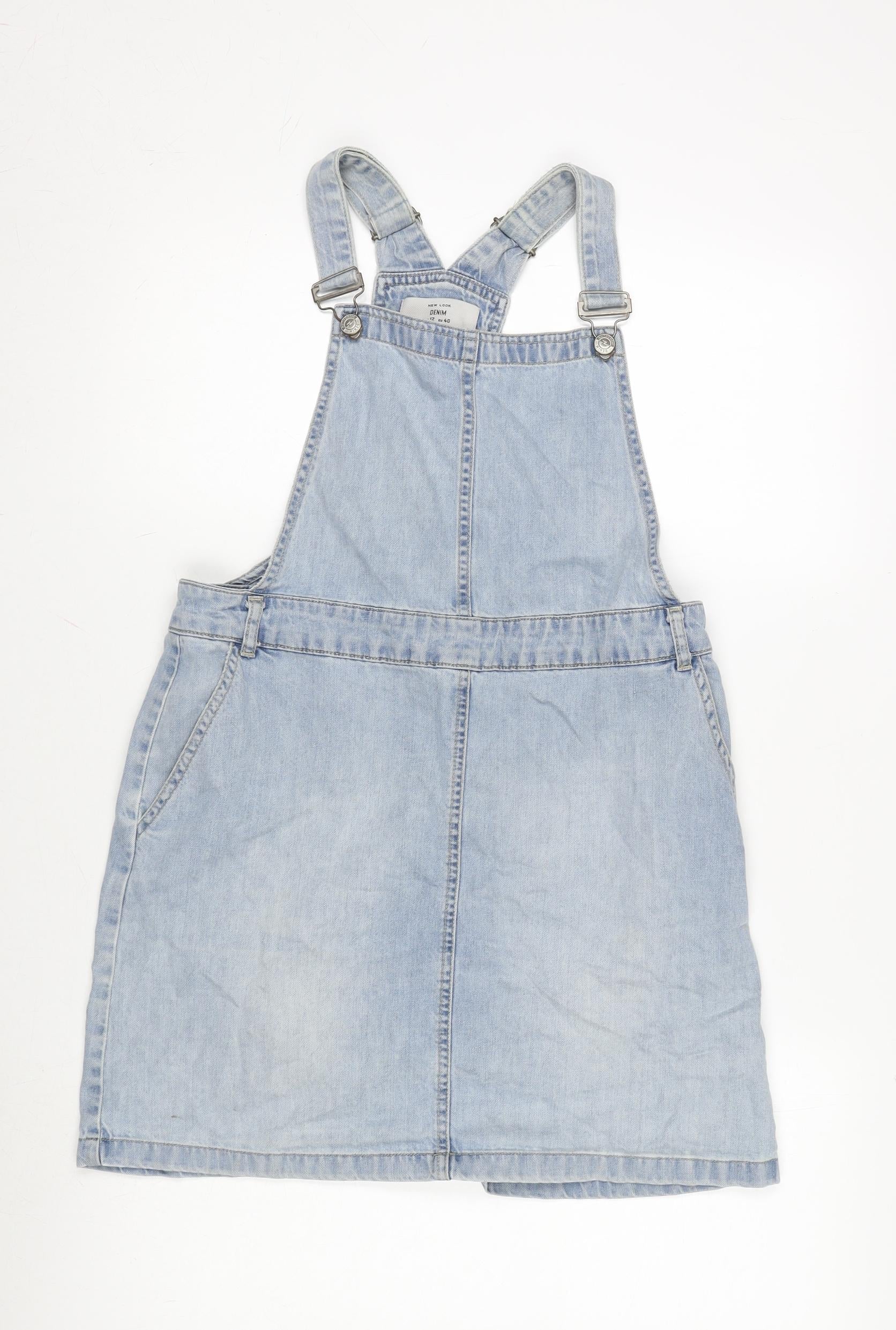 new look denim pinafore dress Black Denim Button Pinafore Dress