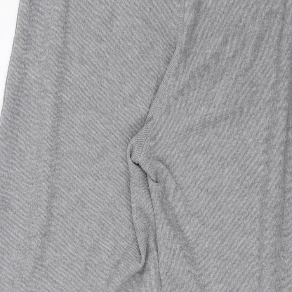 Zara Womens Green Polyester Trousers Size S L28 in Regular - Ribbed