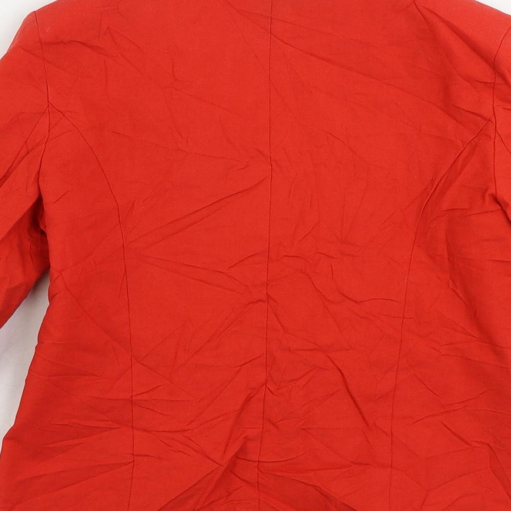 Fransa Womens Red Jacket Blazer Size 10 Button