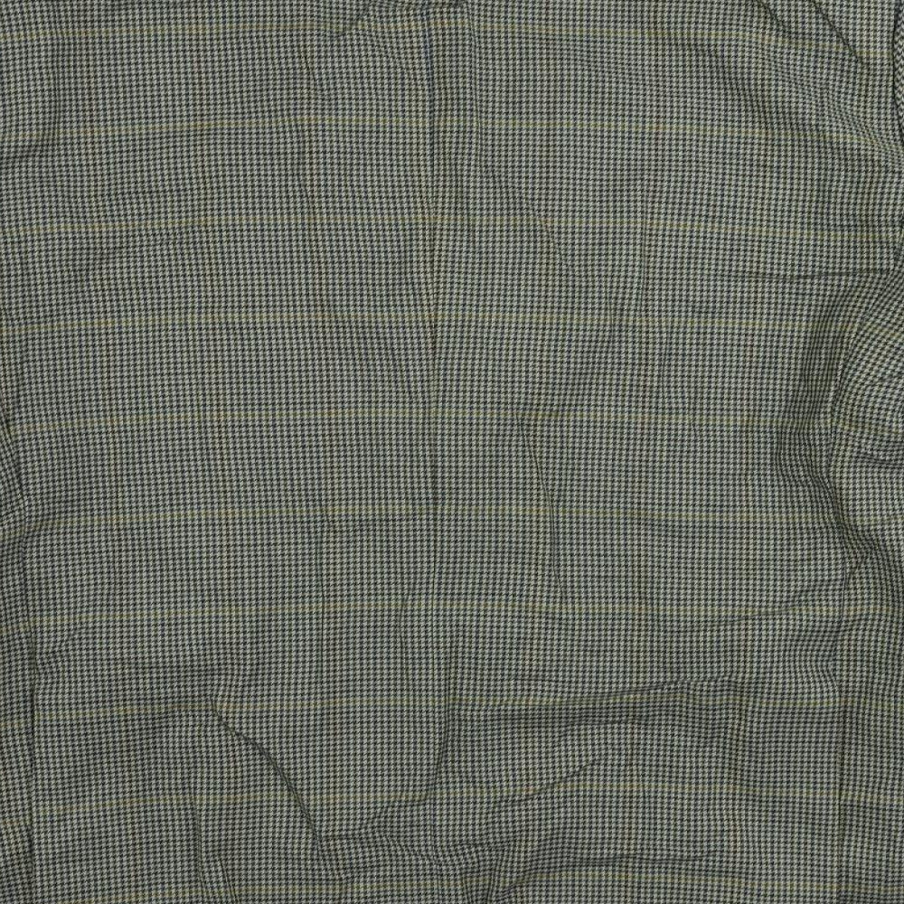 Marks & Spencer Mens Green Plaid Wool Jacket Suit Jacket Size 42 Regular