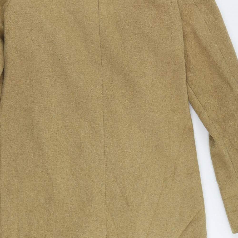 New Look Womens Beige Overcoat Coat Size 10 Button