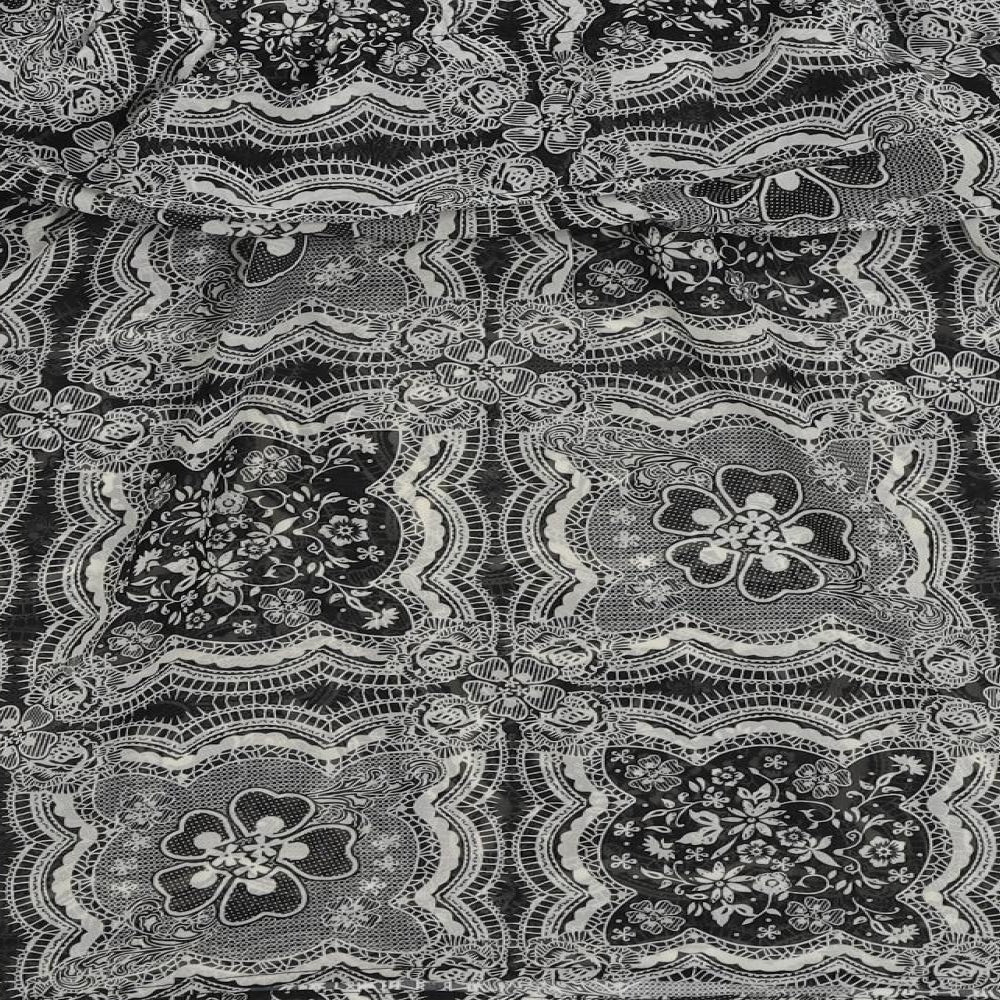 Apricot Womens Black Paisley Polyester Basic Blouse Size 10 Off the Shoulder - Sheer