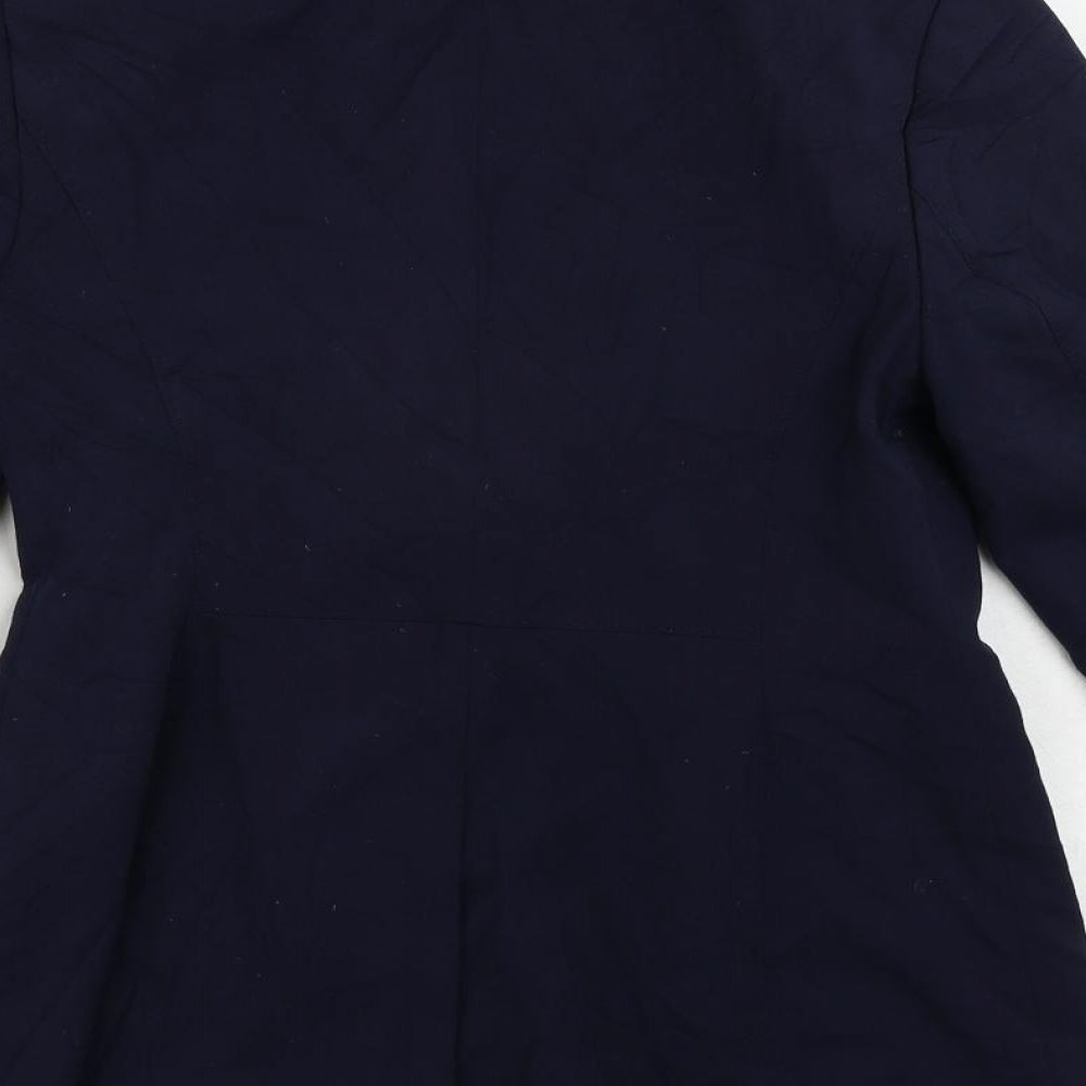 Marks & Spencer Womens Blue Jacket Blazer Size 10 Button