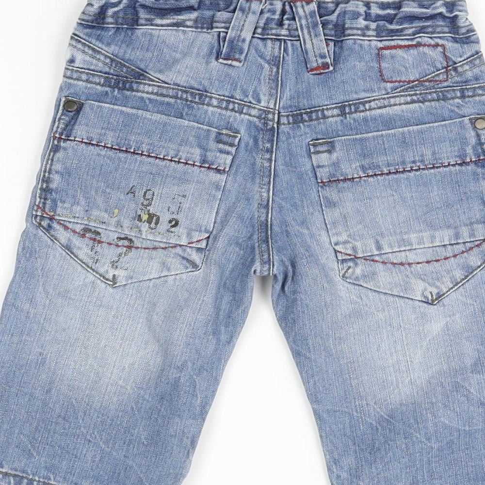 NEXT Boys Blue Cotton Straight Jeans Size 5 Years Regular Zip