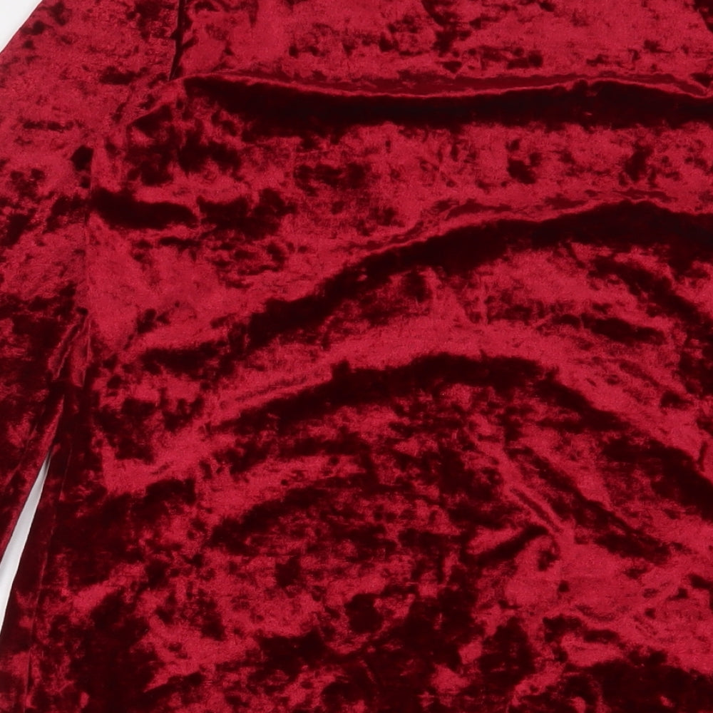 Jusdepm Womens Red Jacket Size S Tie - S/M