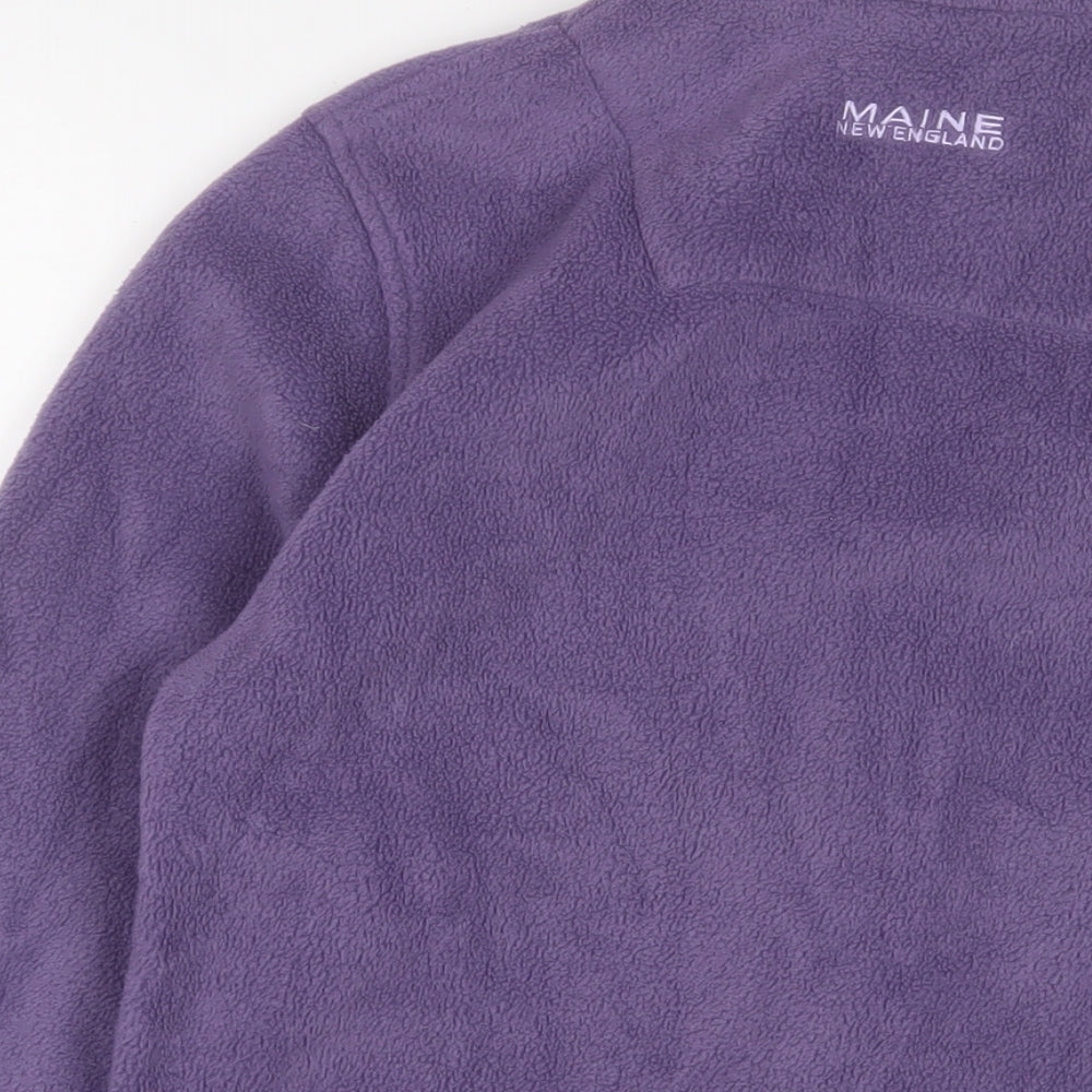 Maine New England Womens Purple Jacket Size 12 Zip - Zip Pockets
