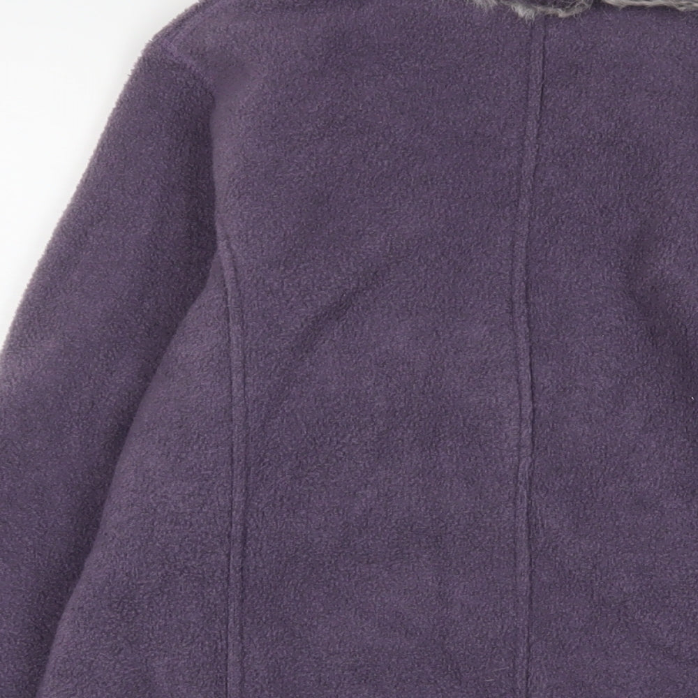 Marks & Spencer Womens Purple Jacket Size 12 Zip - Pockets