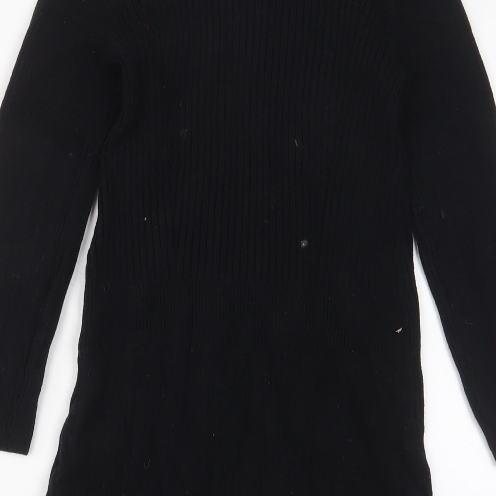 Gap Womens Black Cotton Jumper Dress Size XS Crew Neck Pullover