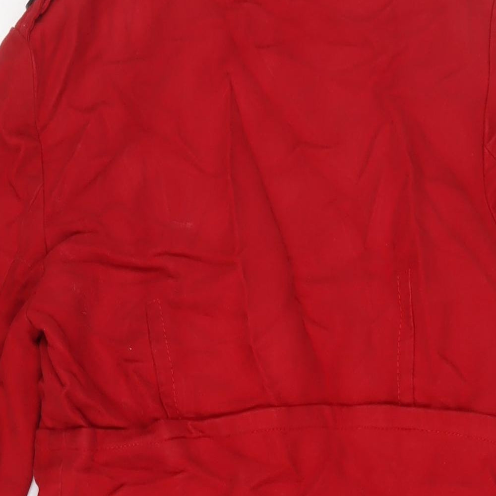 Mango Womens Red Jacket Coat Size M Button - Pockets