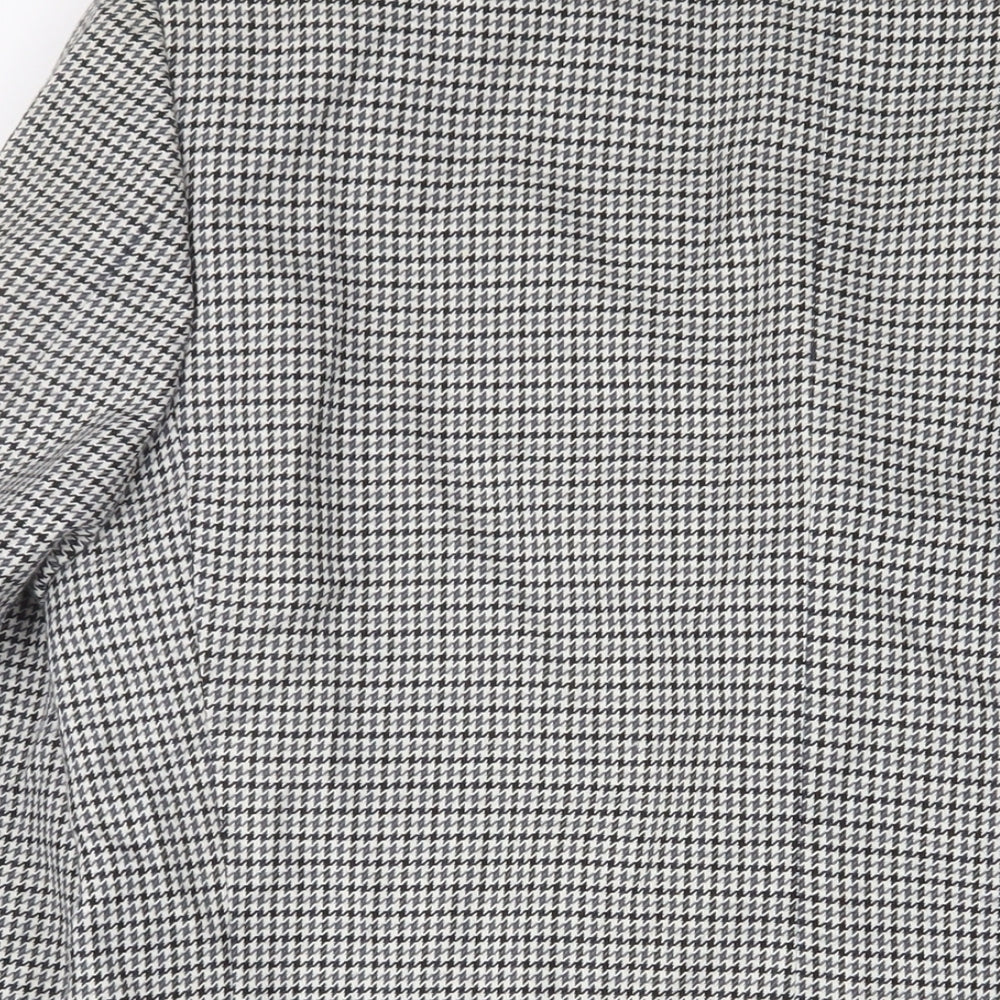 BHS Mens Grey Plaid Wool Jacket Suit Jacket Size 42 Regular