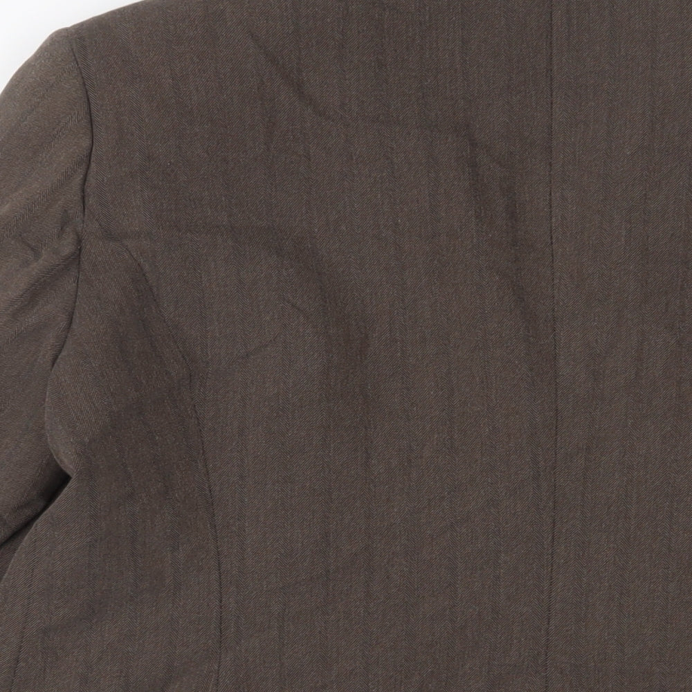 Debenhams Womens Brown Jacket Blazer Size 16 Button