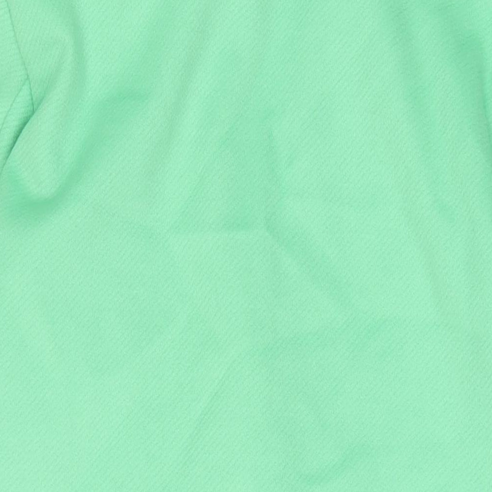 MARKS AND Womens Green Overcoat Coat Size 16 Button