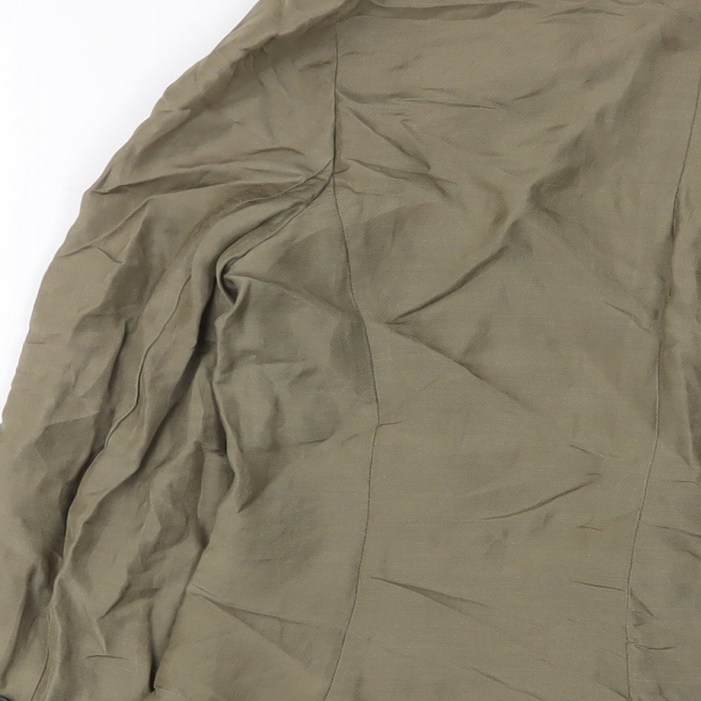 Zara Womens Green Jacket Blazer Size S Button