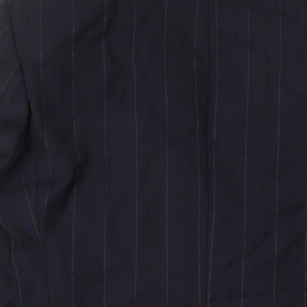 Van Girls Mens Blue Striped Wool Jacket Suit Jacket Size 42 Regular