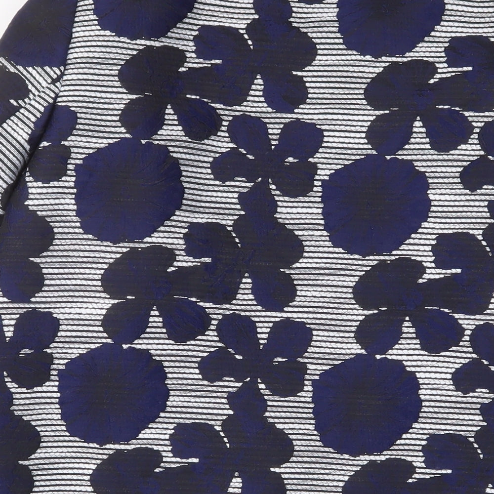 Precis Womens Blue Floral Jacket Size 14