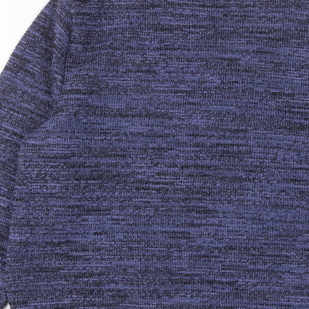 Marks & Spencer Womens Blue Polyester Full Zip Sweatshirt Size 12 Zip