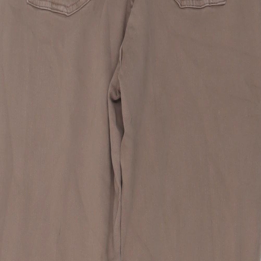 Dolcezza Womens Brown Cotton Straight Jeans Size 8 L27 in Regular Button