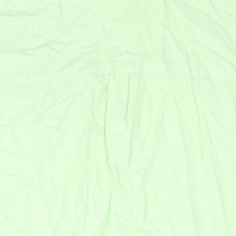 NEXT Womens Green Viscose Basic Button-Up Size M Collared