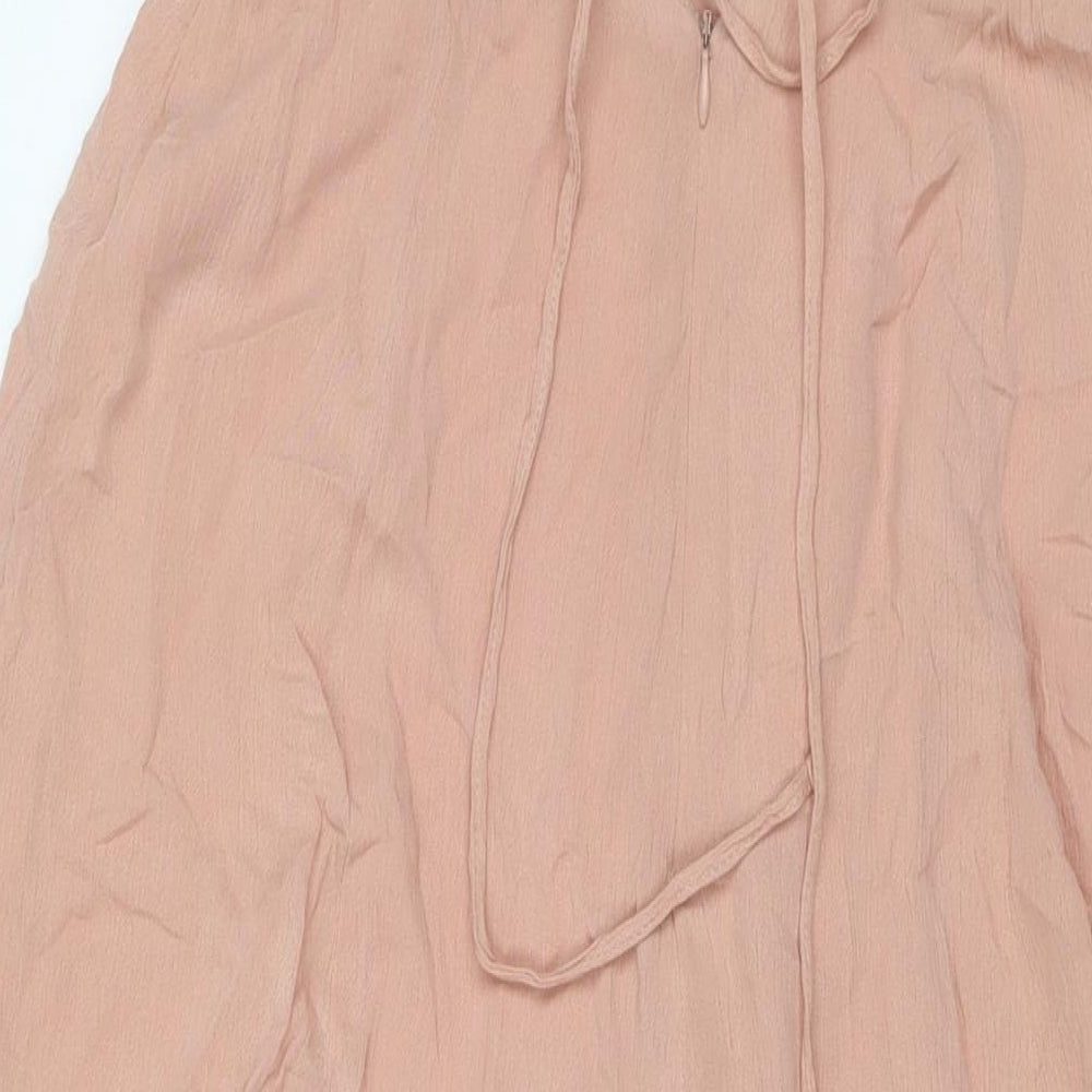ASOS Womens Beige Viscose Maxi Size 12 Square Neck Zip