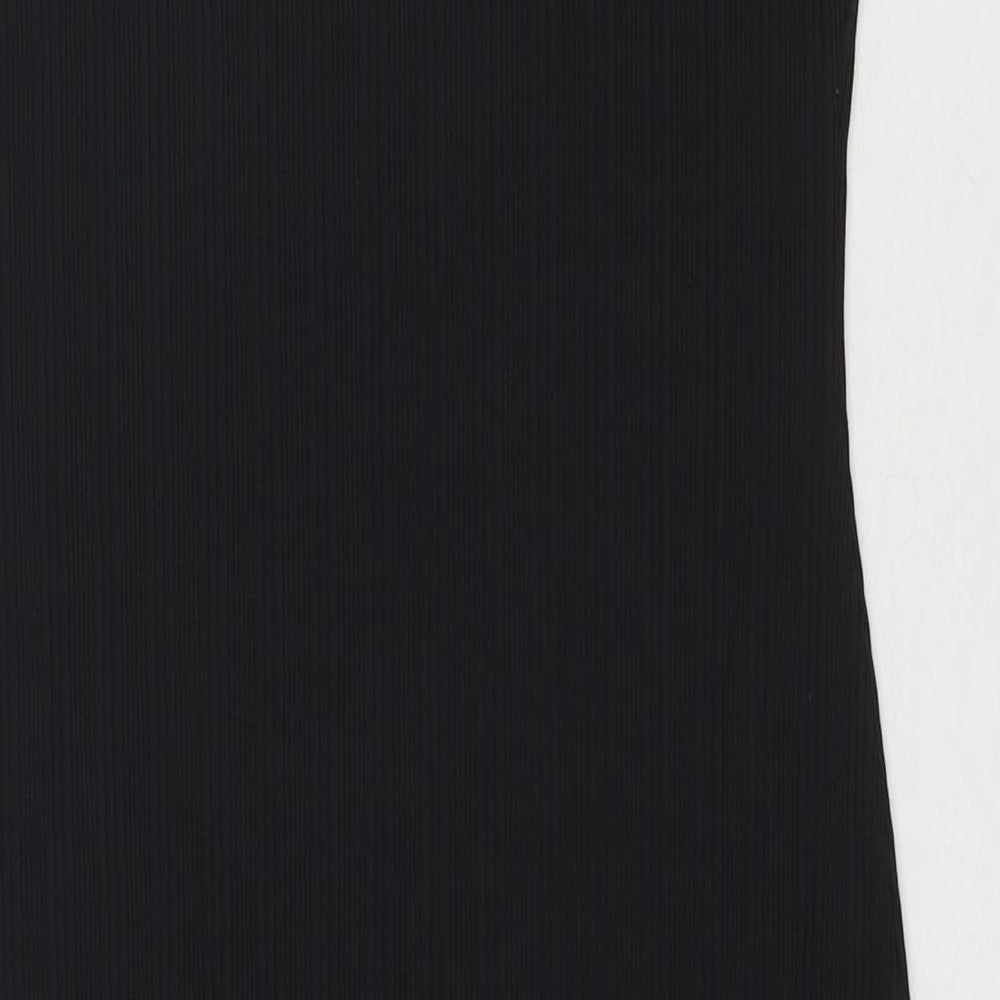River Island Womens Black Polyester Tank Dress Size 14 Scoop Neck Pullover