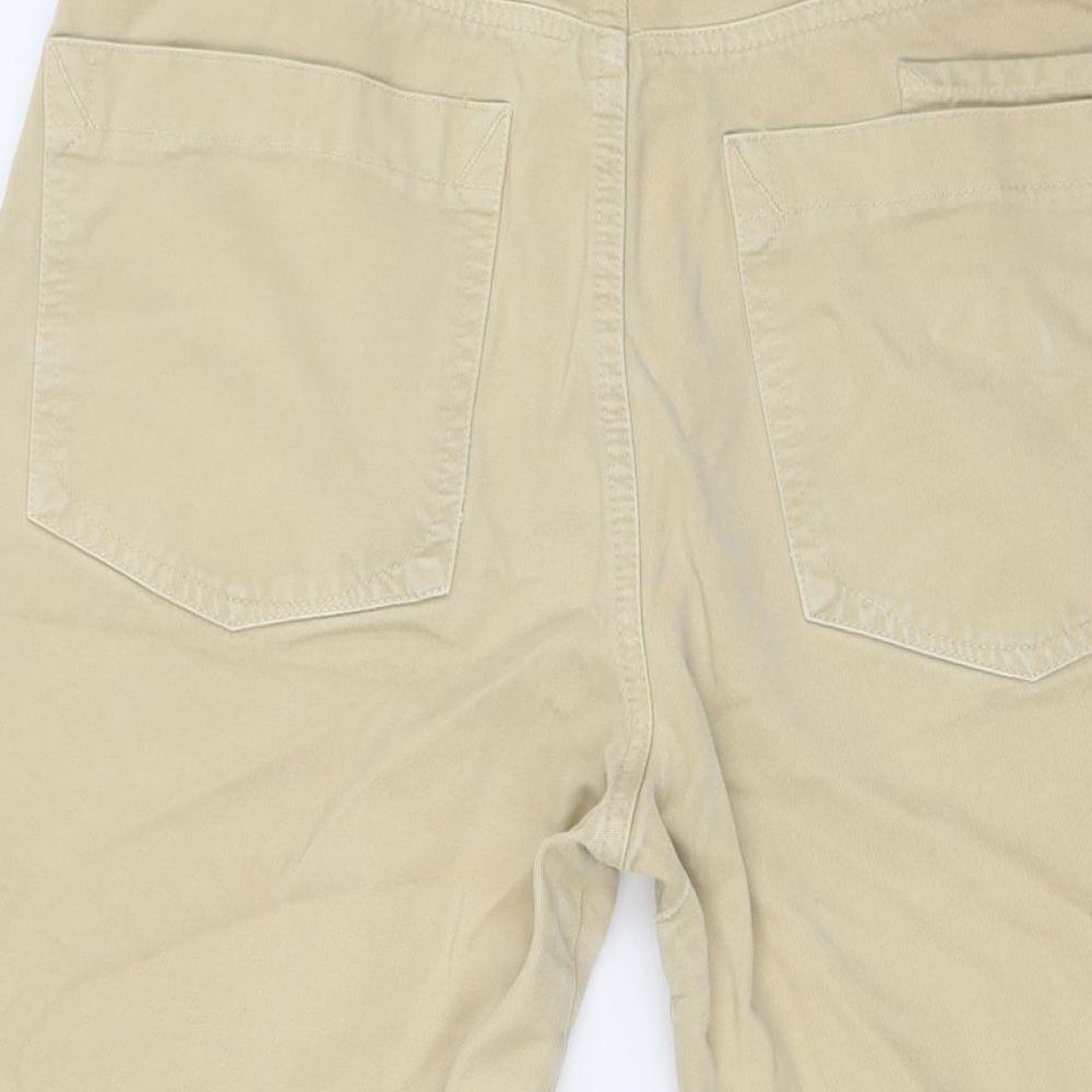 Next Mens Beige Cotton Straight Jeans Size 34 in L31 in Regular Button