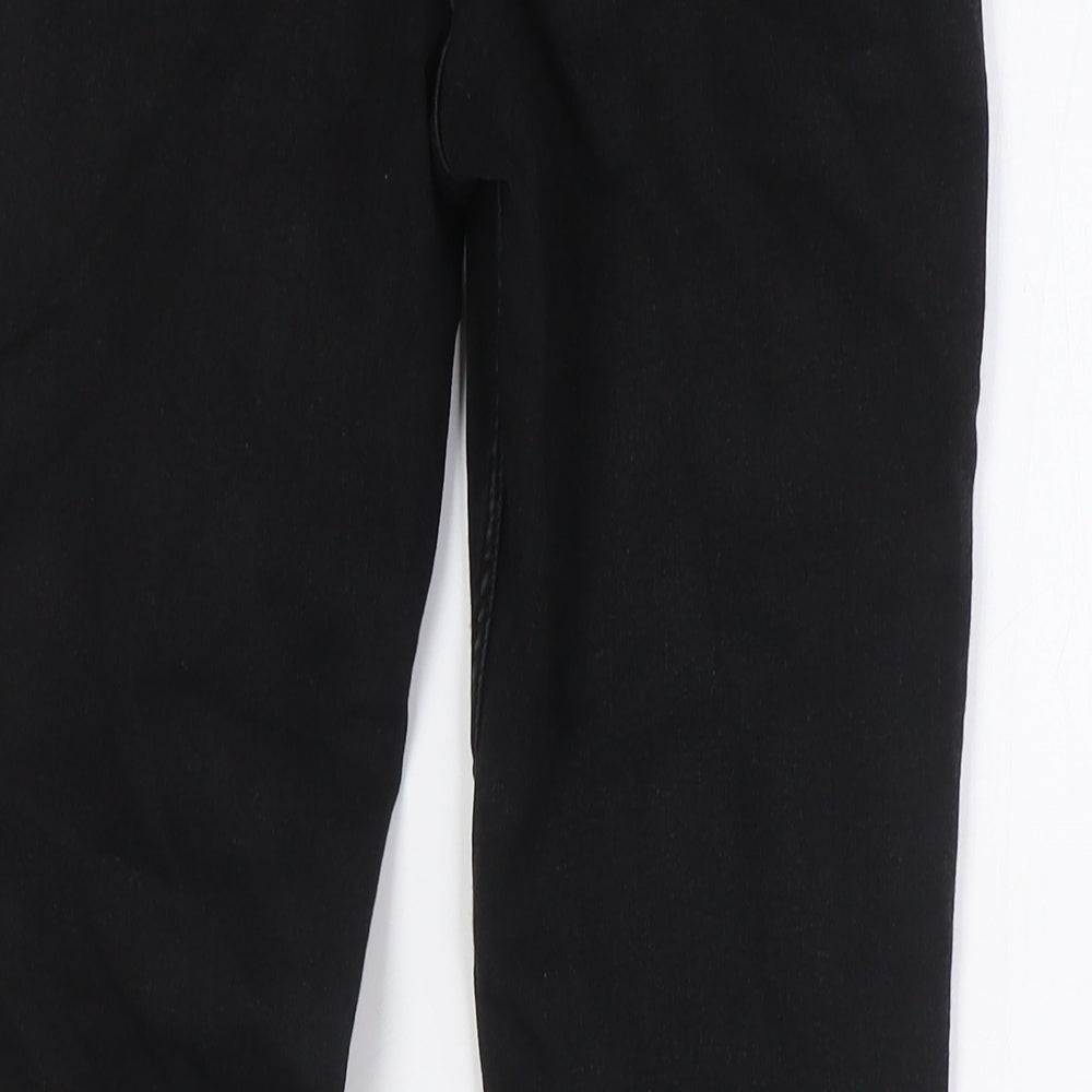 Marks & Spencer Womens Black Cotton Skinny Jeans Size 10 L28 in Regular Button