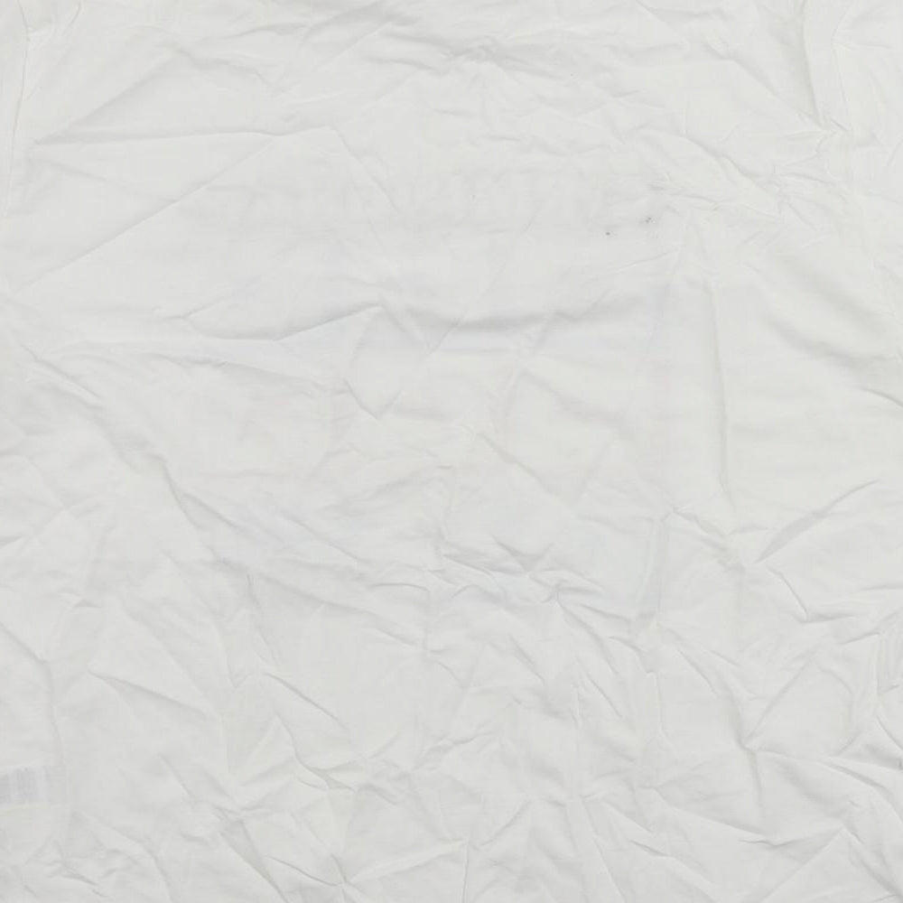 Marks & Spencer Womens White Cotton Basic T-Shirt Size 8 Crew Neck - Birmingham