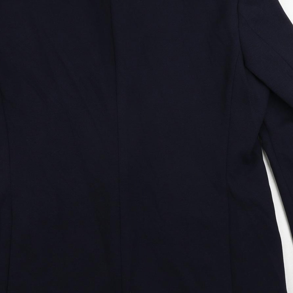 Marks & Spencer Mens Blue Polyamide Jacket Suit Jacket Size 42 Regular