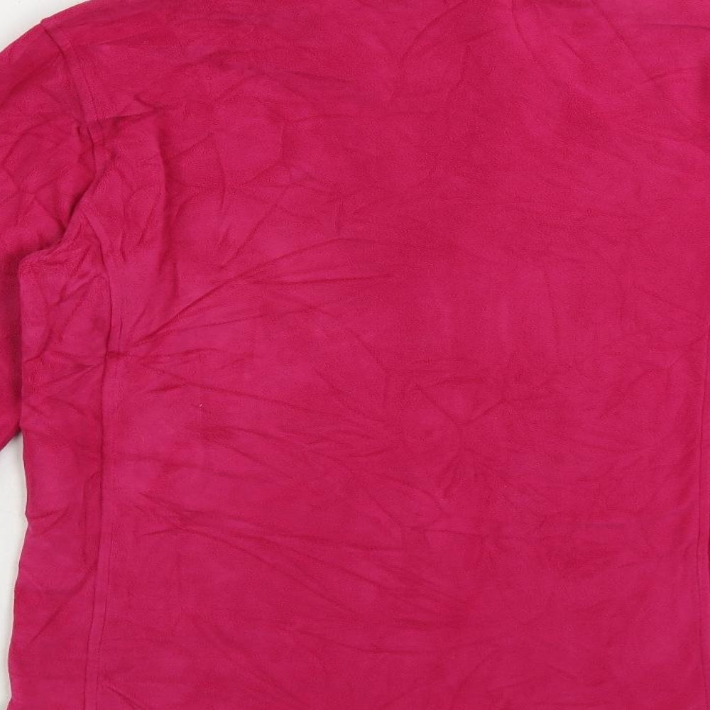 Snow Rock Womens Pink Polyester Pullover Sweatshirt Size S Zip