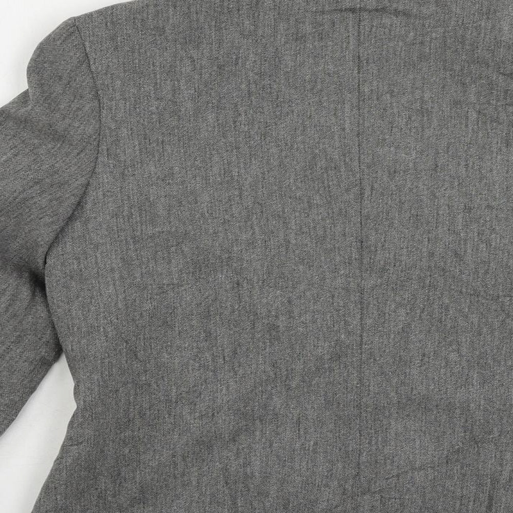 St Michael Womens Grey Jacket Blazer Size 12 Button - Vintage