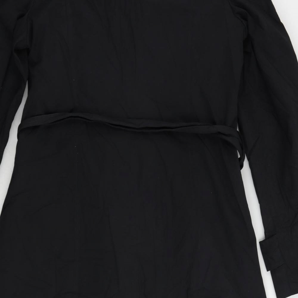 Debenhams Womens Blue Trench Coat Coat Size 12 Button - Belted