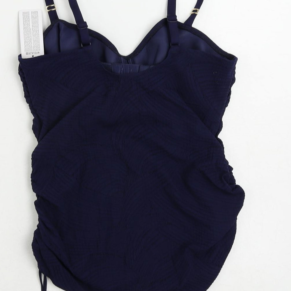 Fantasie Womens Blue Nylon Top Size M - Textured