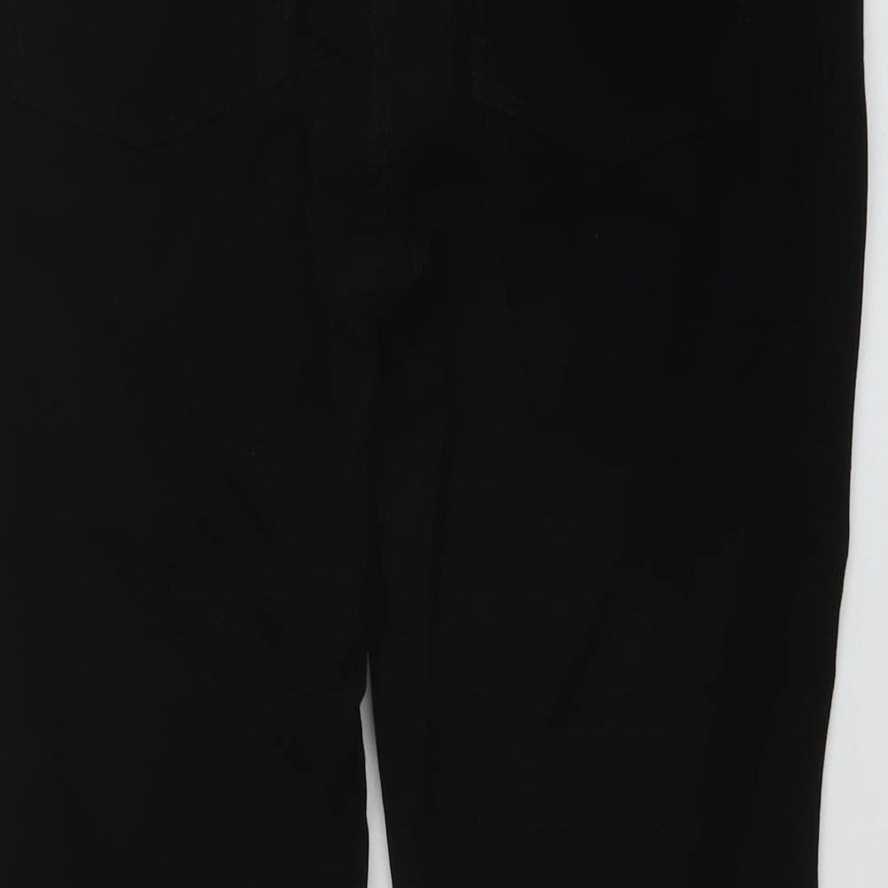 H&M Womens Black Cotton Skinny Jeans Size 12 L28 in Regular Button