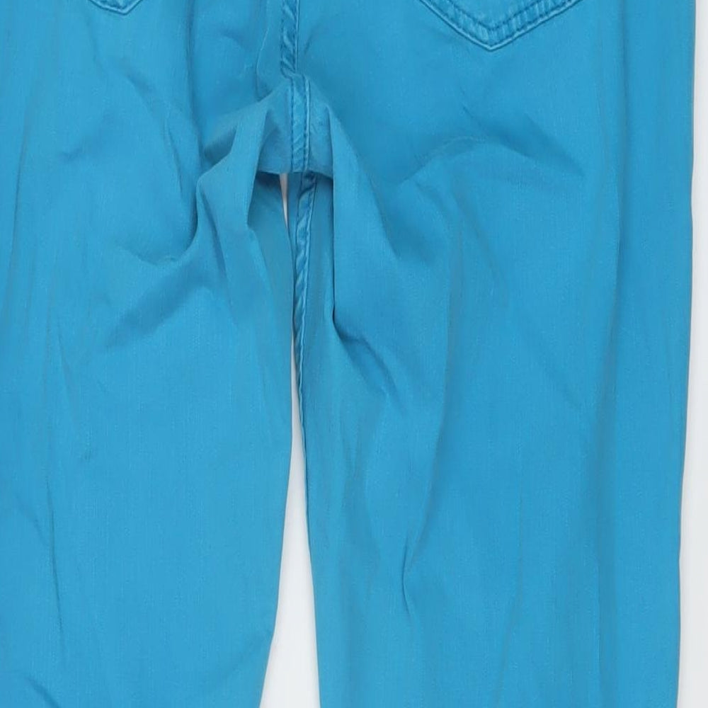 Comma Womens Blue Cotton Straight Jeans Size 10 L28 in Regular Button