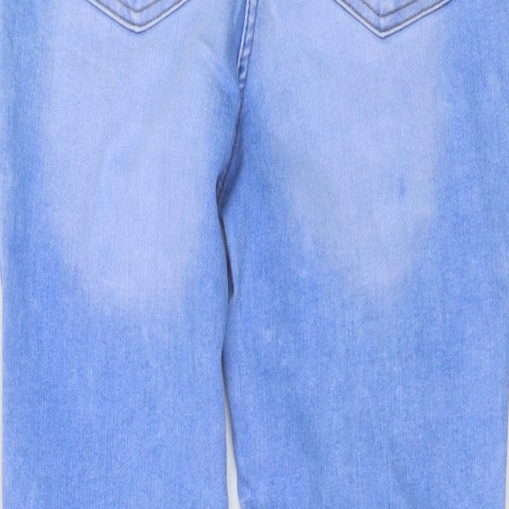 Papaya Womens Blue Cotton Skinny Jeans Size 10 L28 in Regular Button