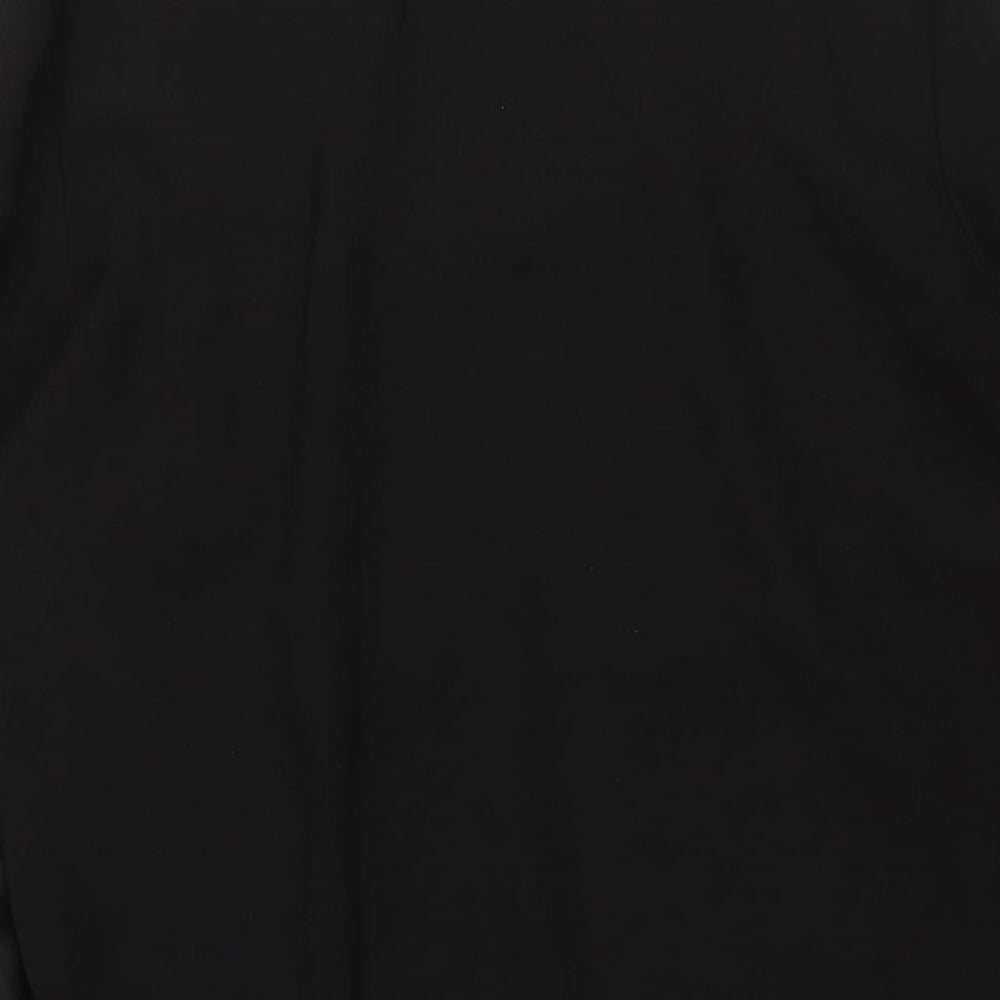 Marks & Spencer Womens Black Polyester Shift Size 12 Scoop Neck Pullover - Bell Sleeve