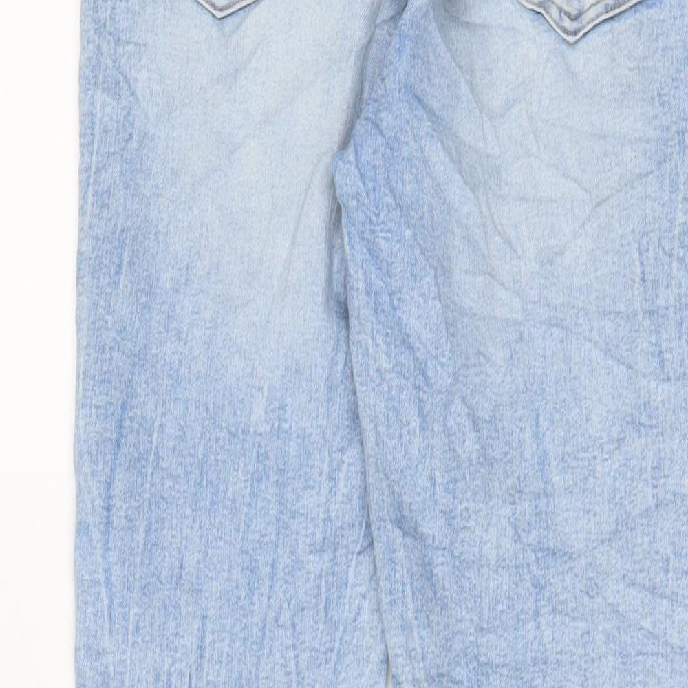 H&M Womens Blue Cotton Skinny Jeans Size 10 L30 in Regular Zip