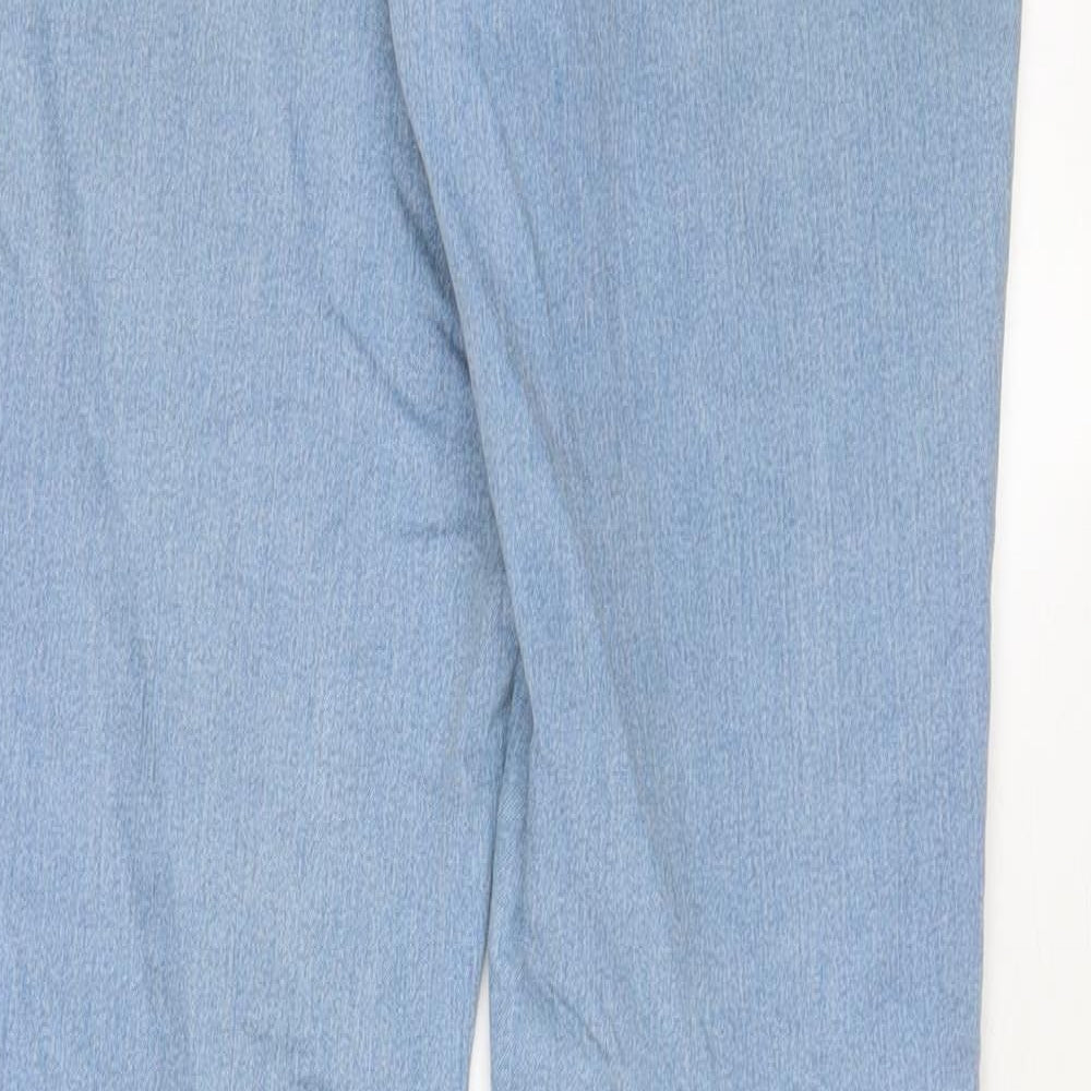 H&M Womens Blue Cotton Straight Jeans Size 31 in L28 in Regular Zip
